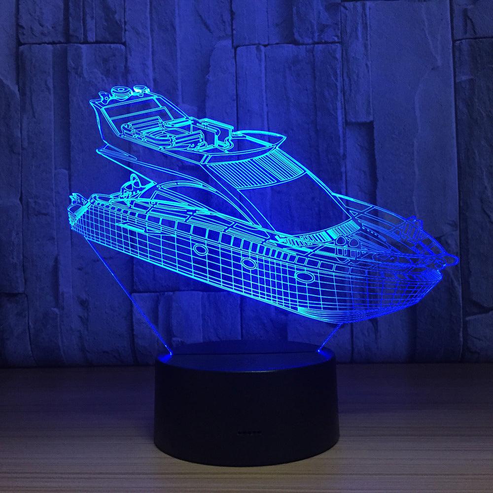 3D Yacht Illusion Lamp-3D Optical Lamp