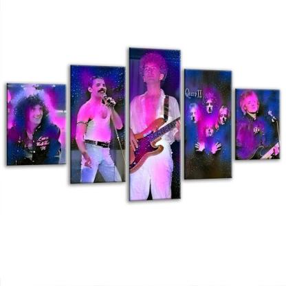 Queen Group 5 Piece HD Multi Panel Canvas Wall Art-Original Frame
