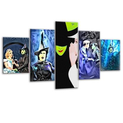 Wicked 5 Piece HD Multi Panel Canvas Wall Art Frame-Original Frame