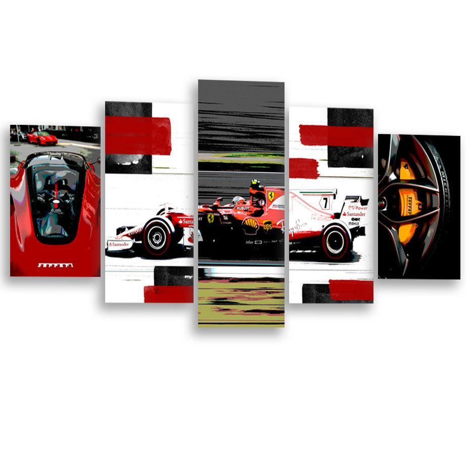Cool Ferrari 5 Piece HD Multi Panel Canvas Wall Art Frame-Original Frame