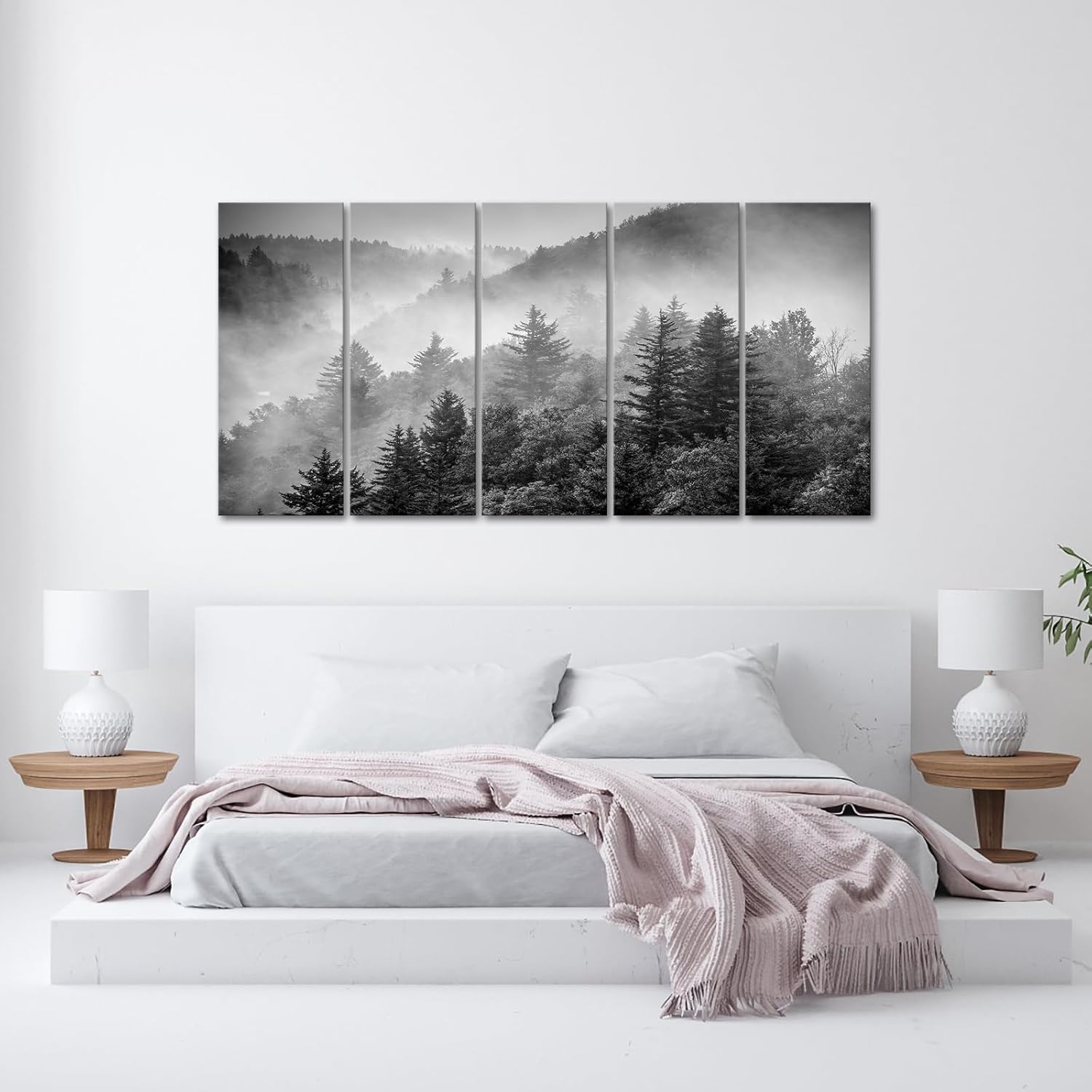 Misty Forest 5 Piece Canvas Wall Art