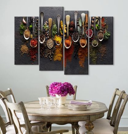 4 Modern Kitchen Canvas Wall Art