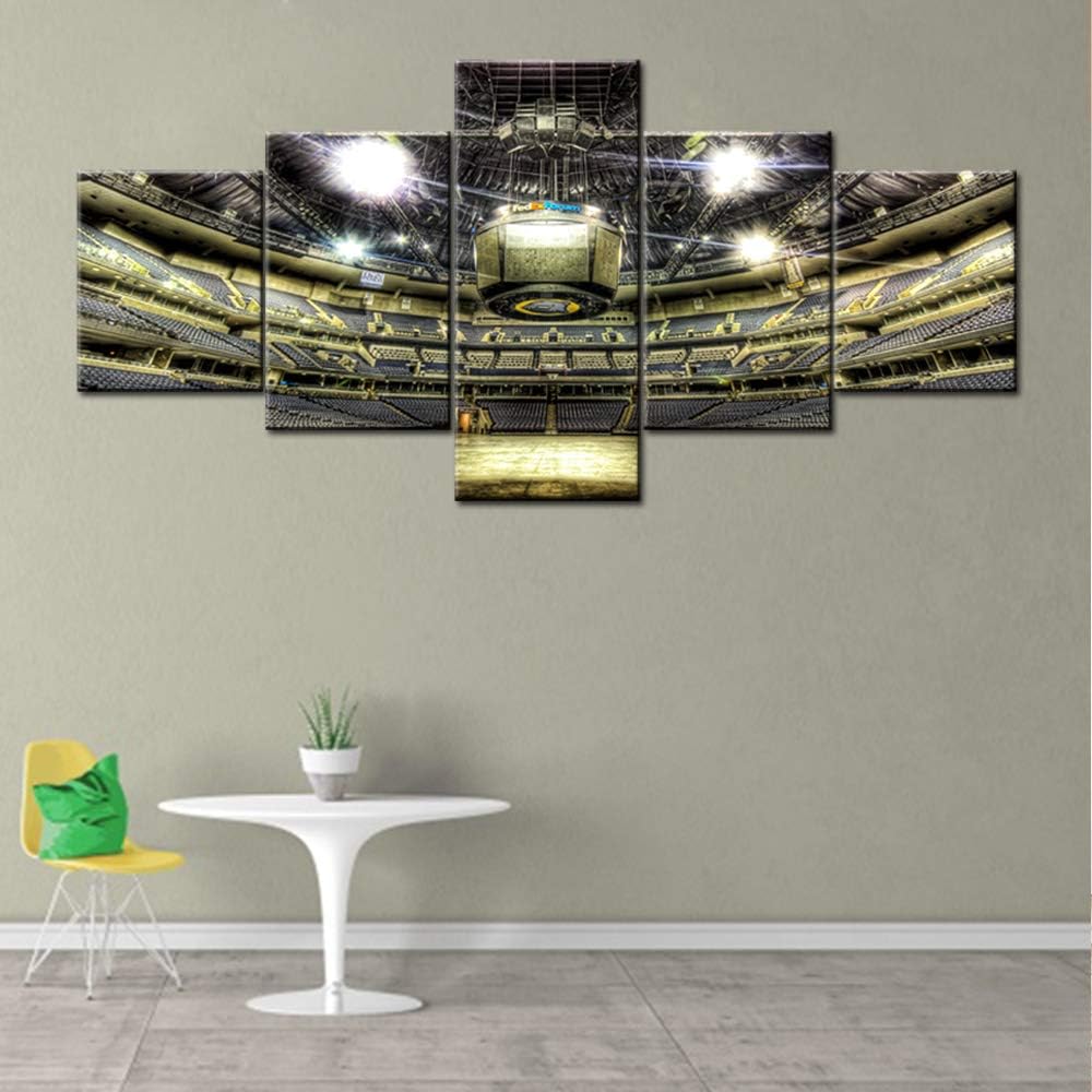  5 Piece Canvas Wall Art Of Basketball Arena Sports Room