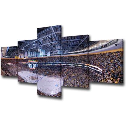  5 Piece Canvas Wall Art Of Basketball Arena Sports Room