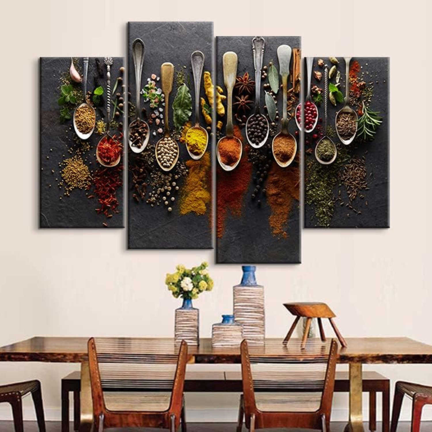 4 Modern Kitchen Canvas Wall Art