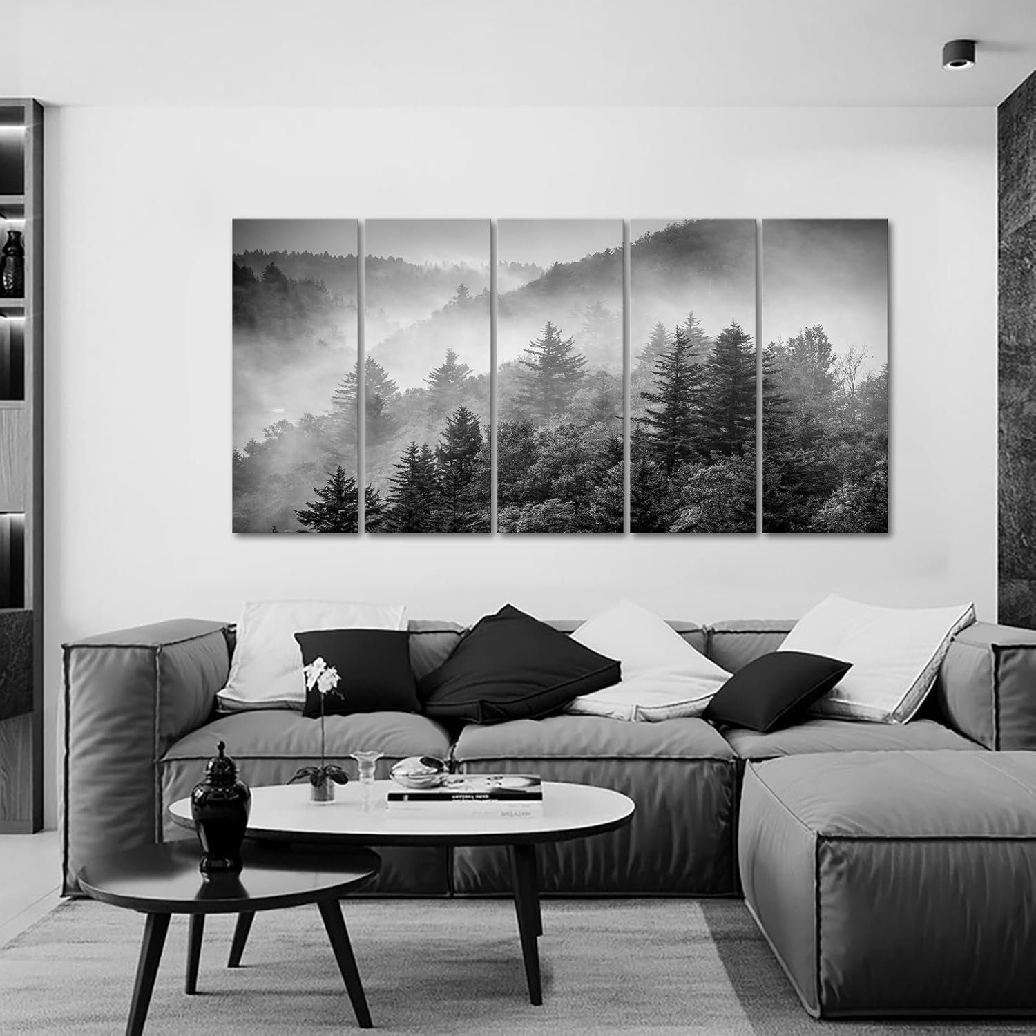 Misty Forest 5 Piece Canvas Wall Art