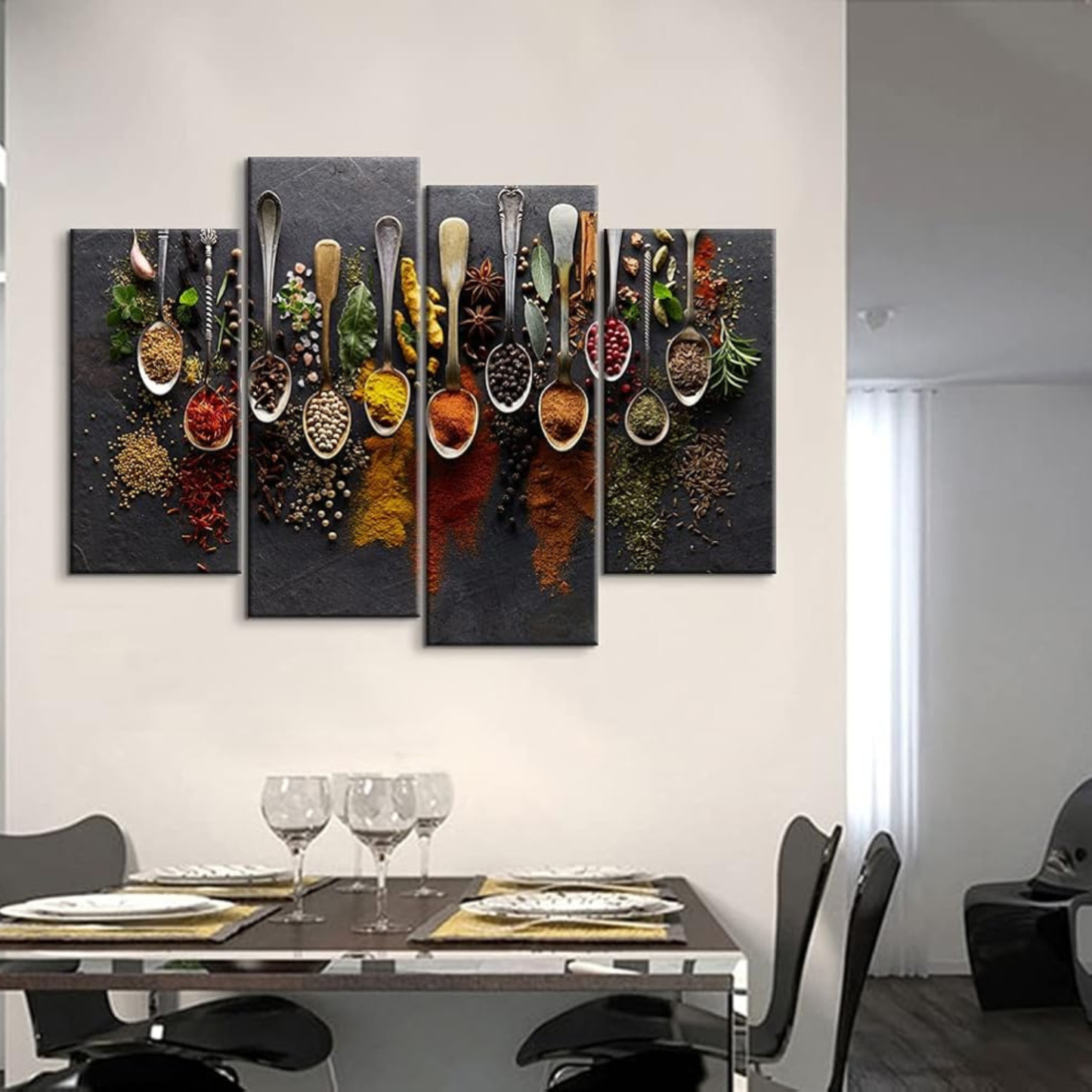 4 Modern Kitchen Canvas Wall Art