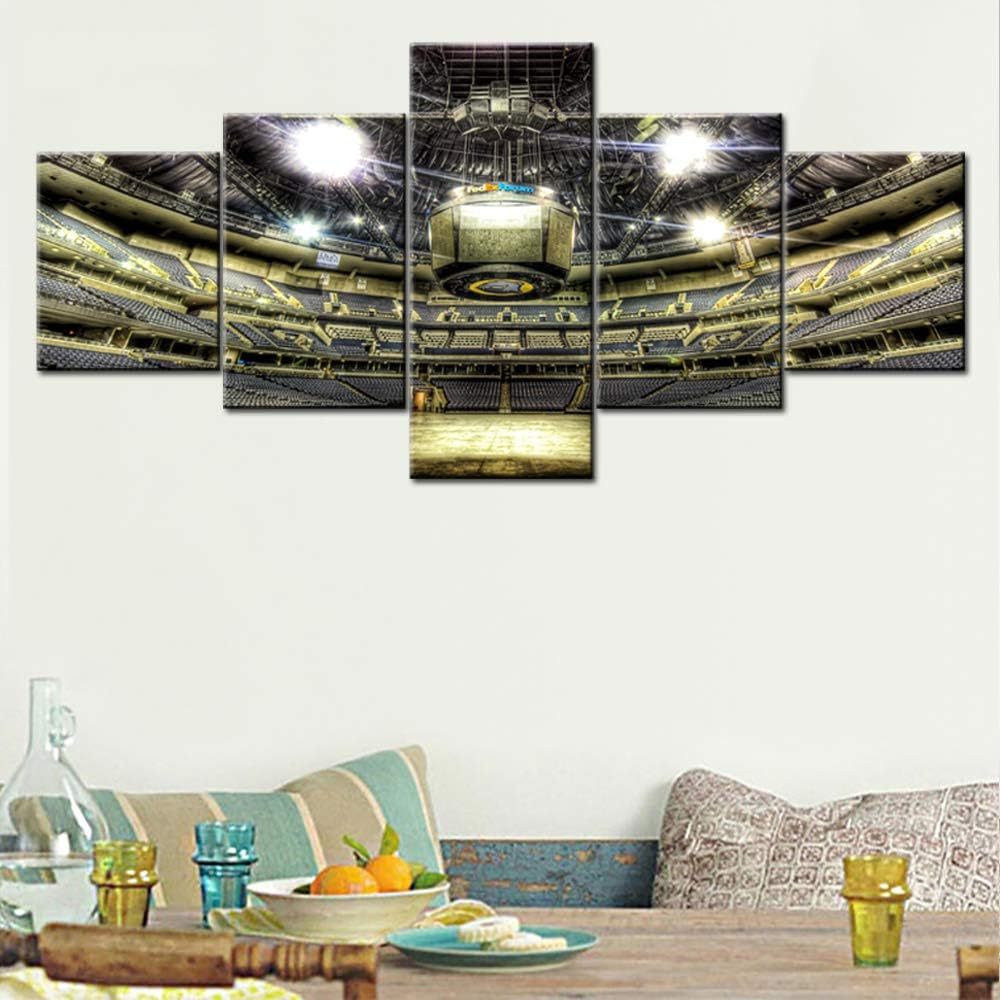  5 Piece Canvas Wall Art Of Basketball Arena Sports Room