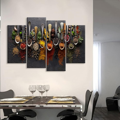 4 Modern Kitchen Canvas Wall Art