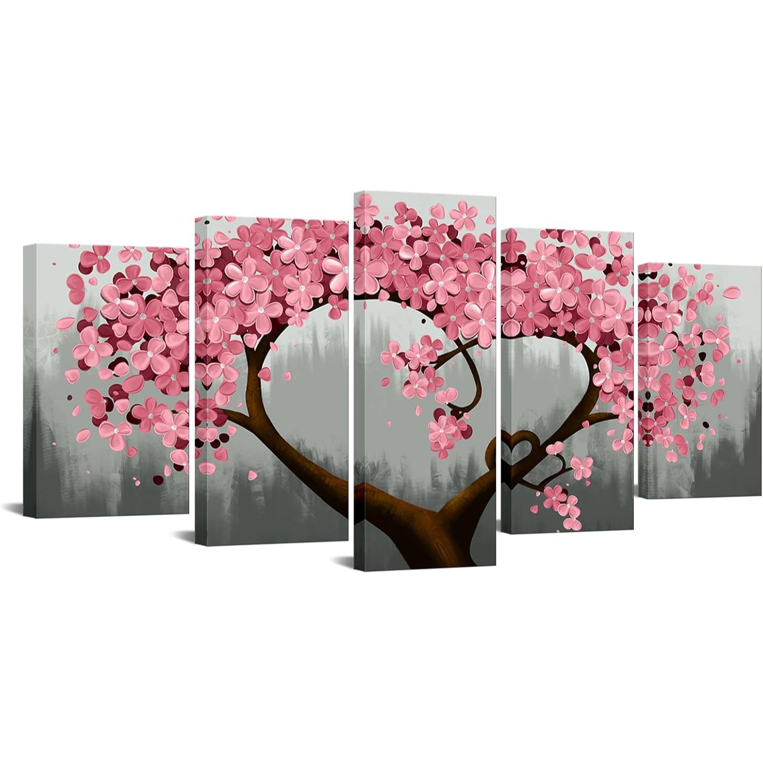 Blossom Tree 5-Piece Canvas Wall Art