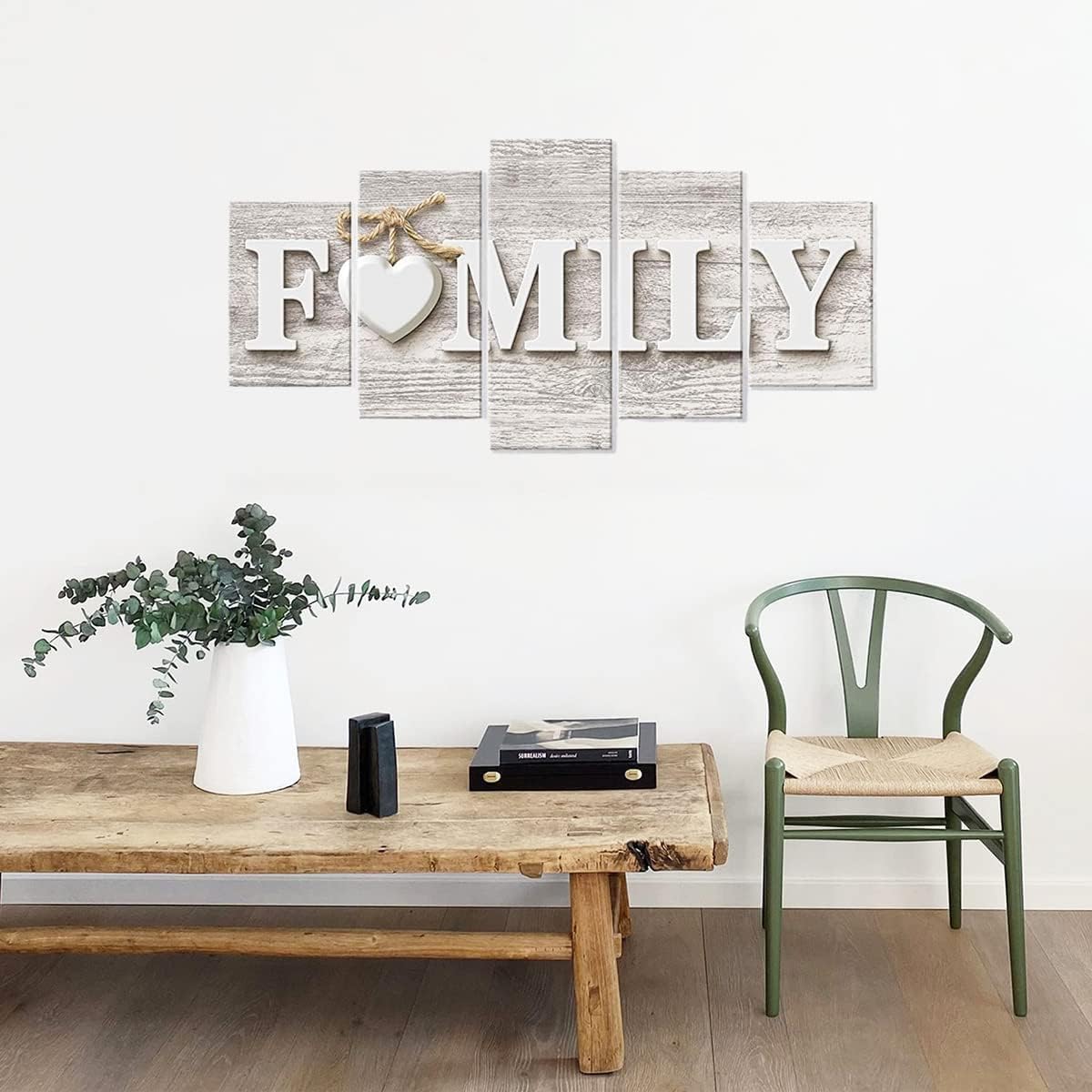 Home And Family 5 Piece Canvas Wall Art