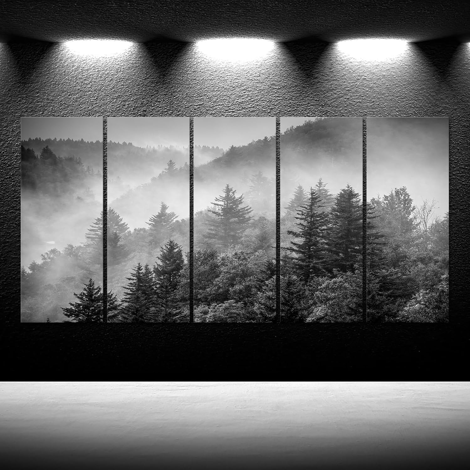 Misty Forest 5 Piece Canvas Wall Art