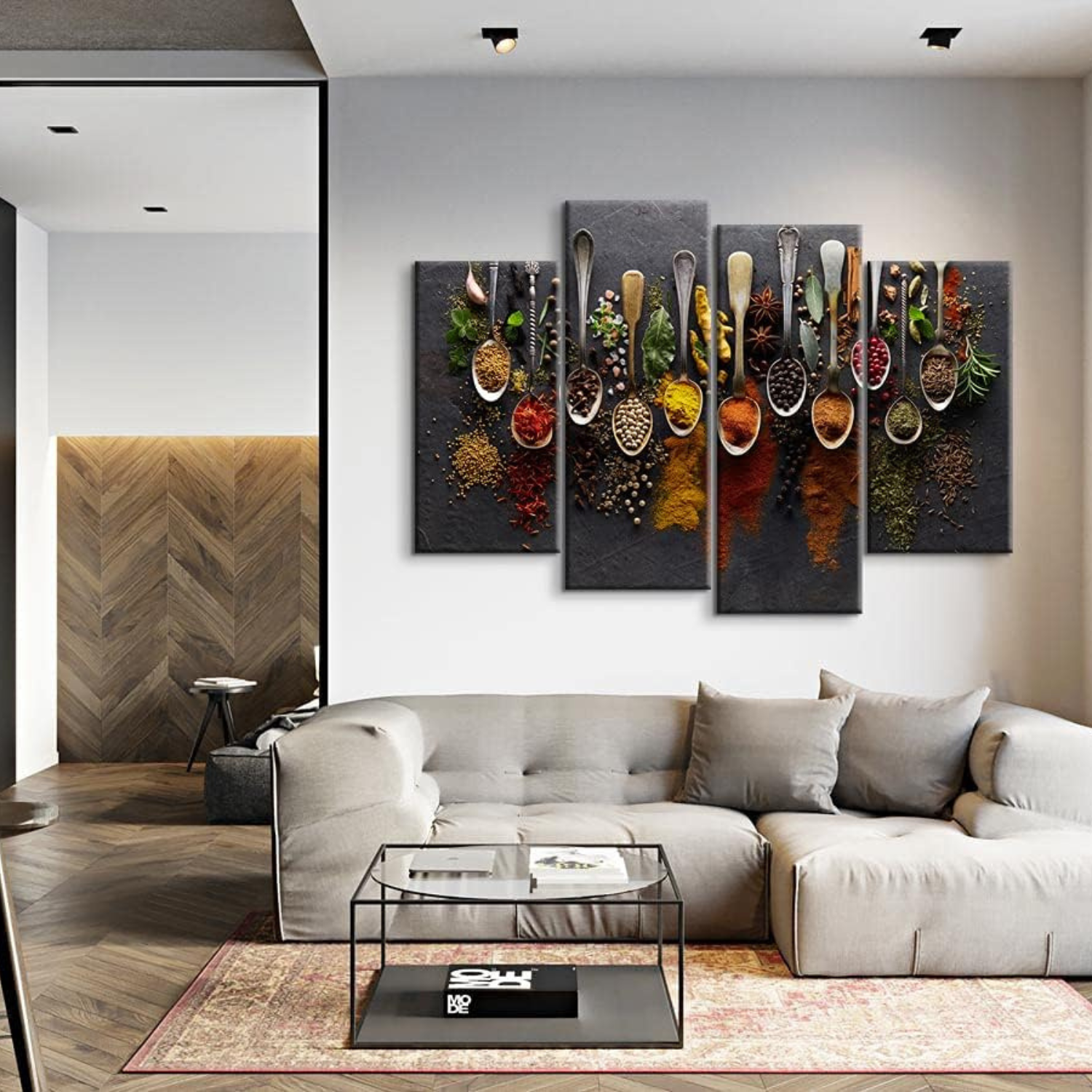 4 Modern Kitchen Canvas Wall Art