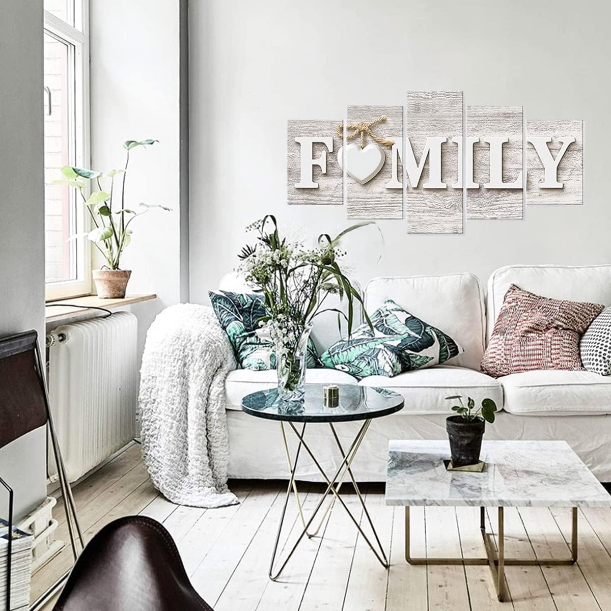 Home And Family 5 Piece Canvas Wall Art