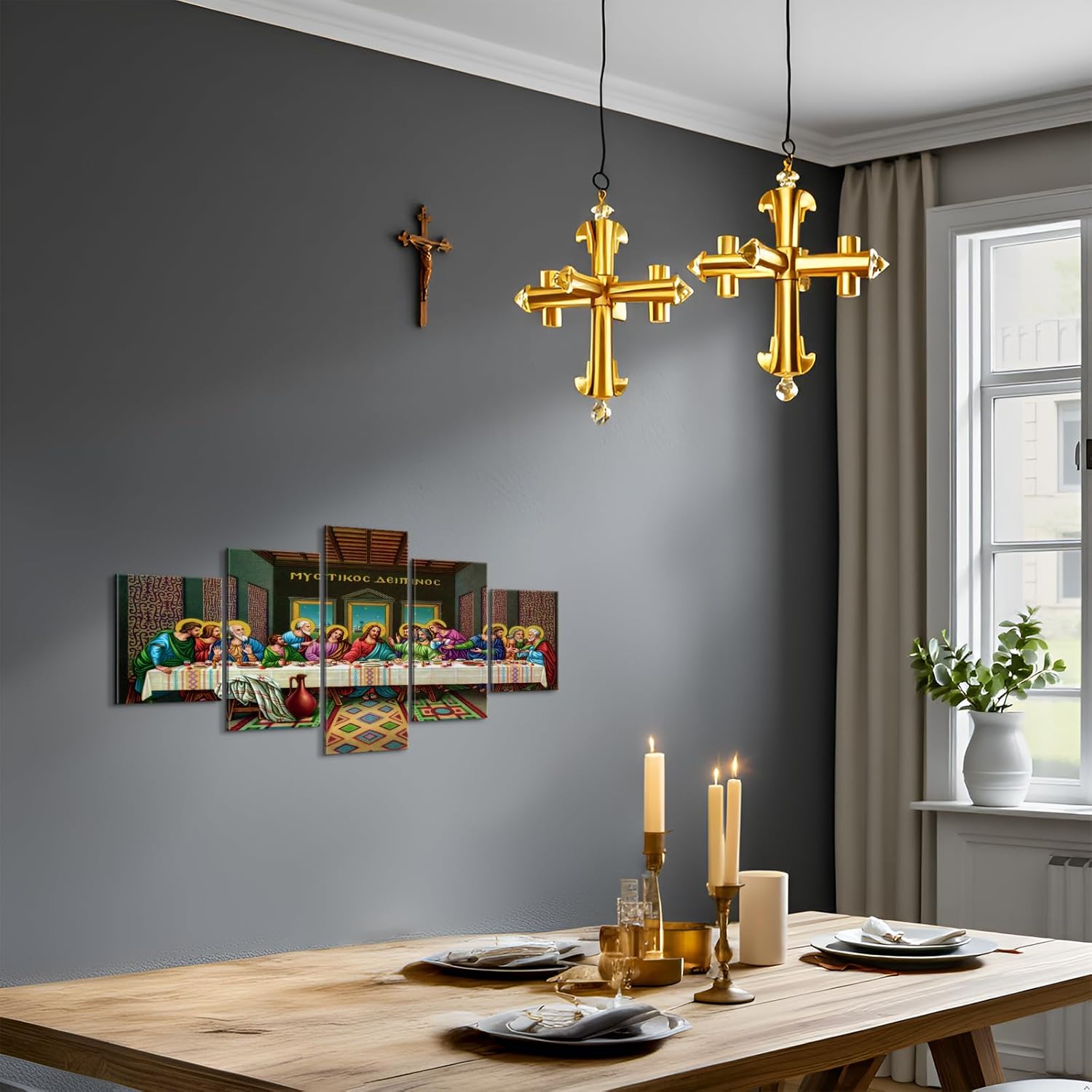 [Copy]Christian Feast Canvas Décor Painting 5 Pieces Wall Art