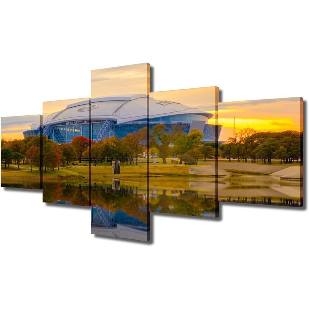  5 Piece Canvas Wall Art Of Basketball Arena Sports Room