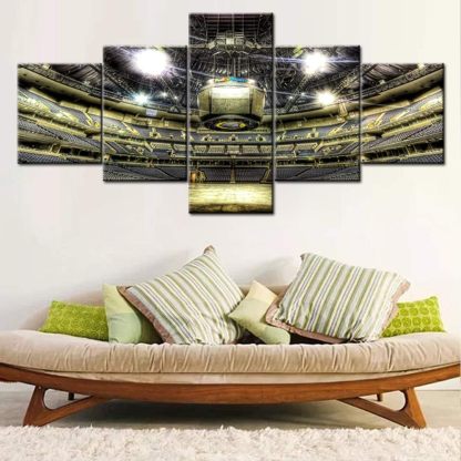  5 Piece Canvas Wall Art Of Basketball Arena Sports Room