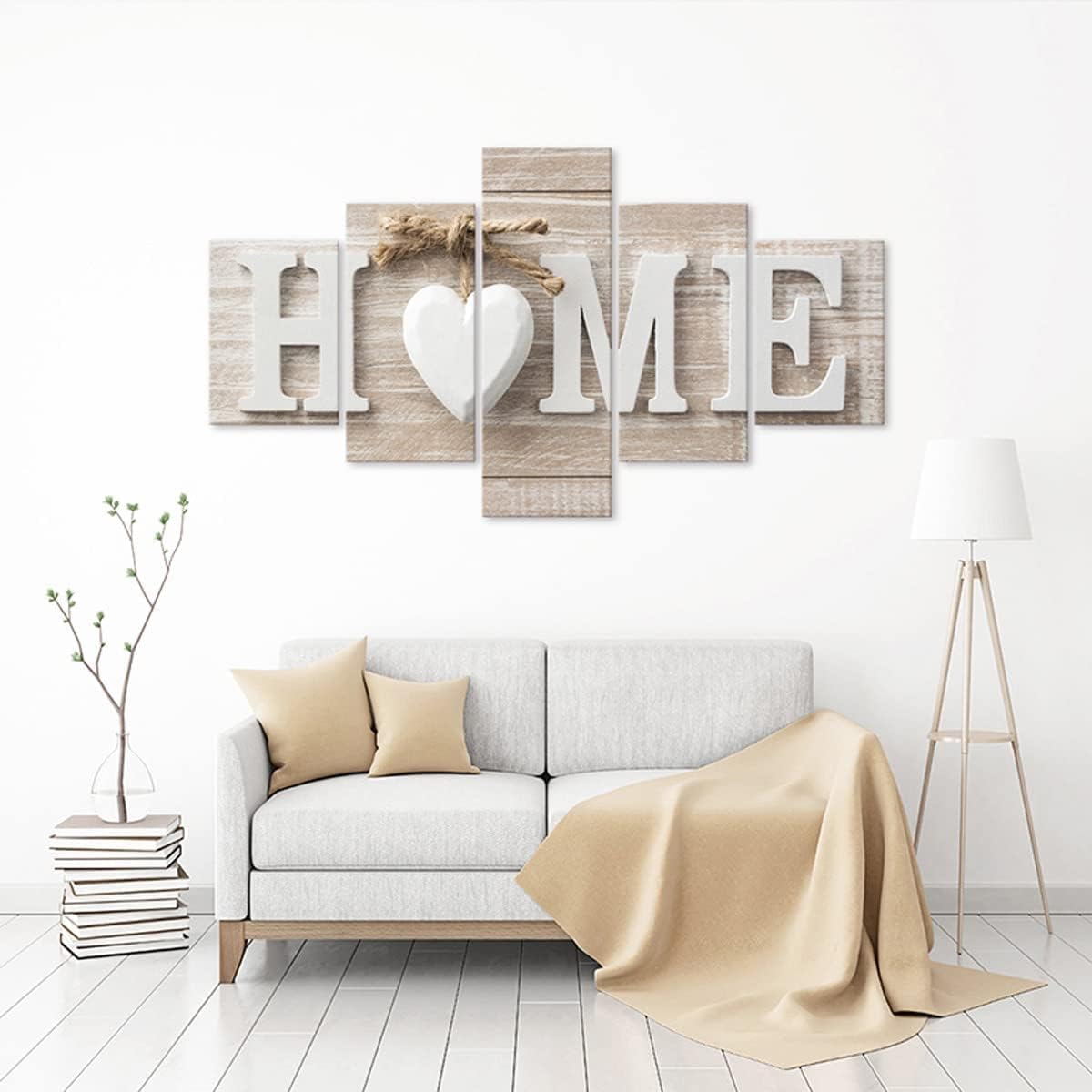 Home And Family 5 Piece Canvas Wall Art