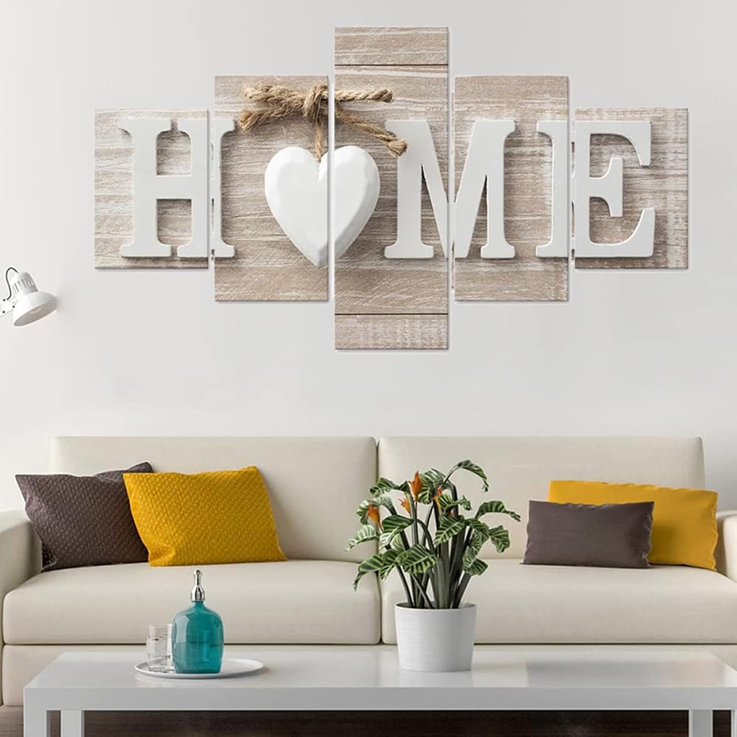 Home And Family 5 Piece Canvas Wall Art