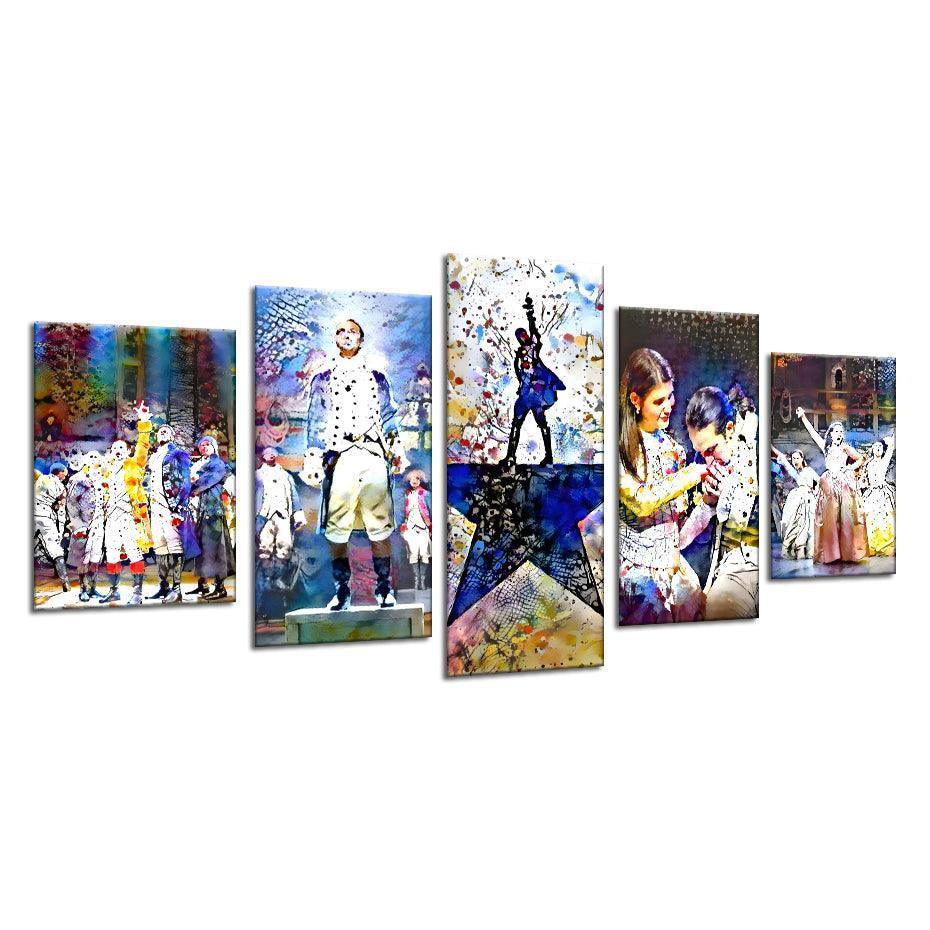 Hamilton 5 Piece HD Multi Panel Canvas Wall Art Frame-Original Frame