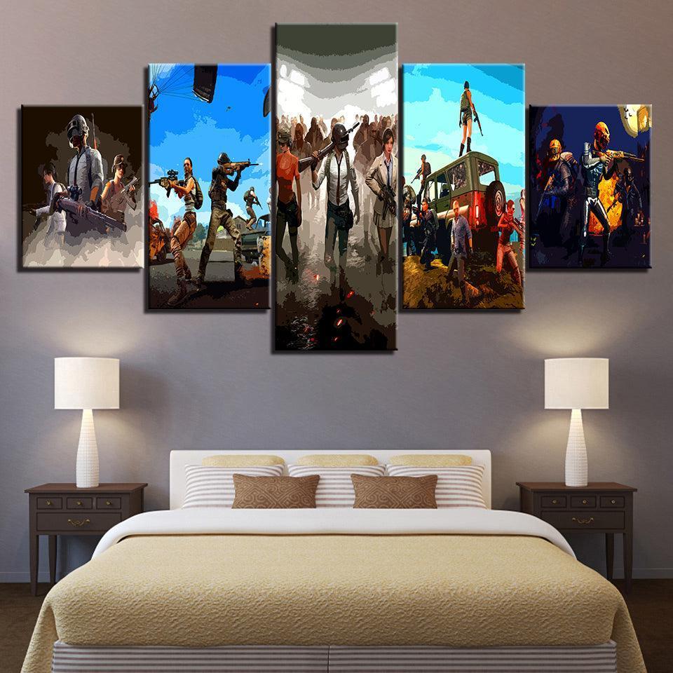The Winning Team 5 Piece HD Multi Panel Canvas Wall Art Frame-Original Frame