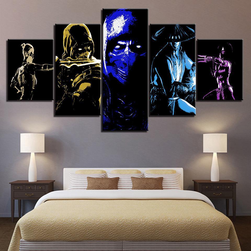 The Neon Team 5 Piece HD Multi Panel Canvas Wall Art Frame-Original Frame