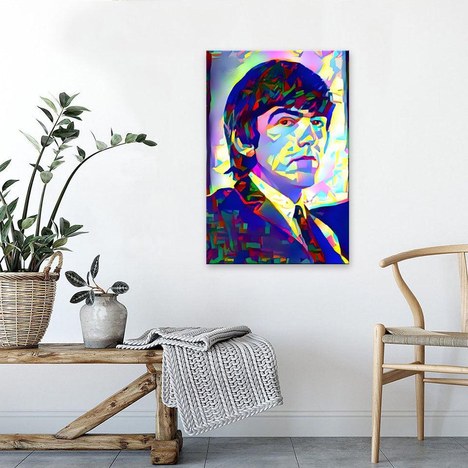 Abstract Beatles 1 Piece HD Multi Panel Canvas Wall Art Frame-Original Frame