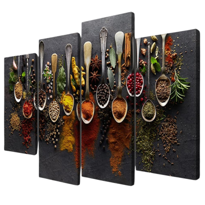 4 Modern Kitchen Canvas Wall Art