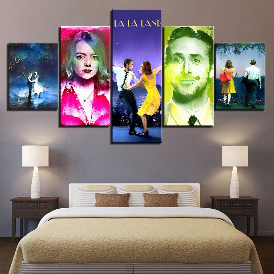 La La Land 5 Piece HD Multi Panel Canvas Wall Art Frame-Original Frame