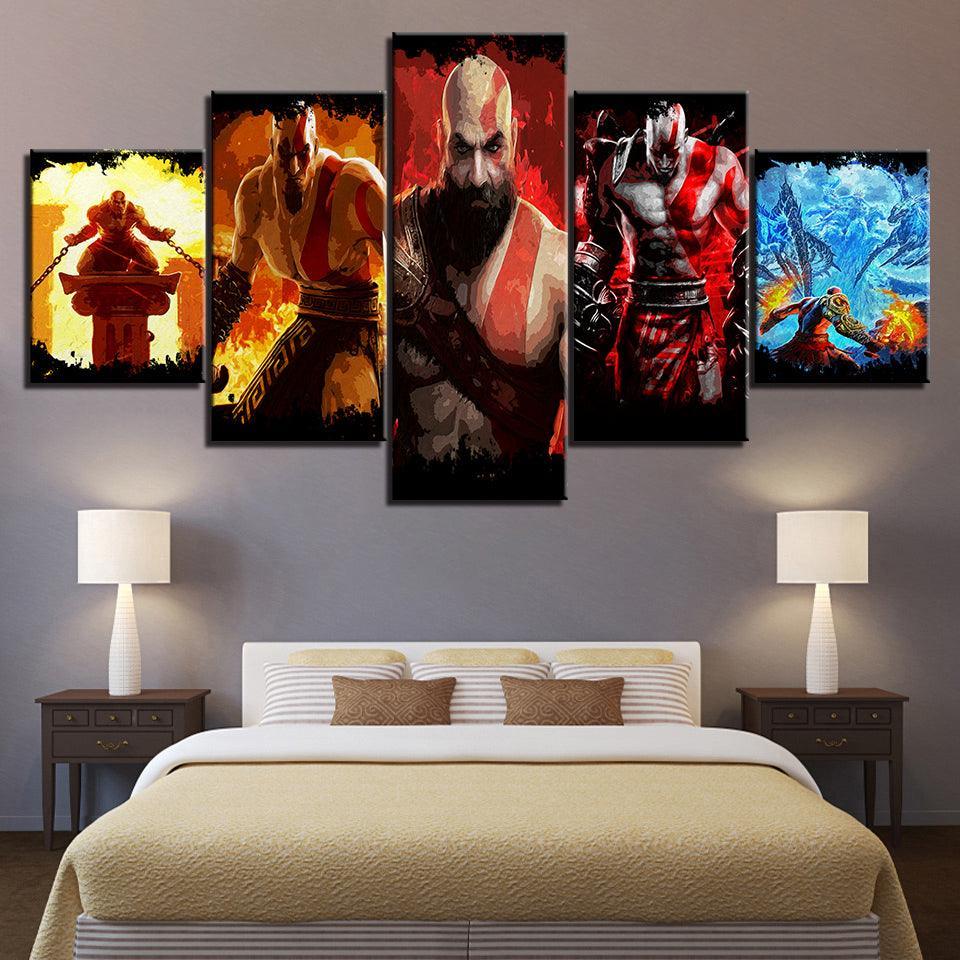 The Red Tatto Team 5 Piece HD Multi Panel Canvas Wall Art Frame-Original Frame