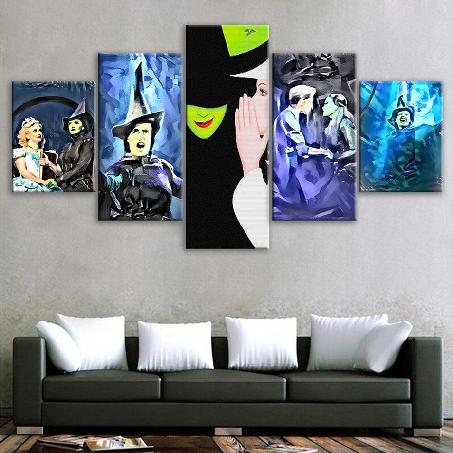 Wicked 5 Piece HD Multi Panel Canvas Wall Art Frame-Original Frame
