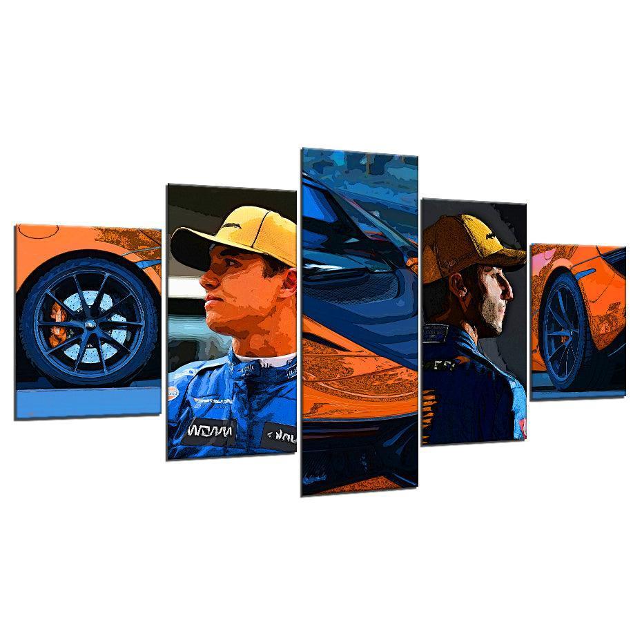 Mighty McLaren 5 Piece HD Multi Panel Canvas Wall Art Frame-Original Frame