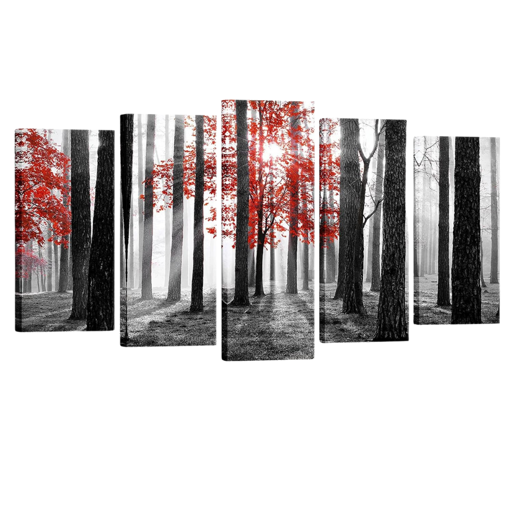 Sunset Horizon Canvas Artwork Five Panel Decor