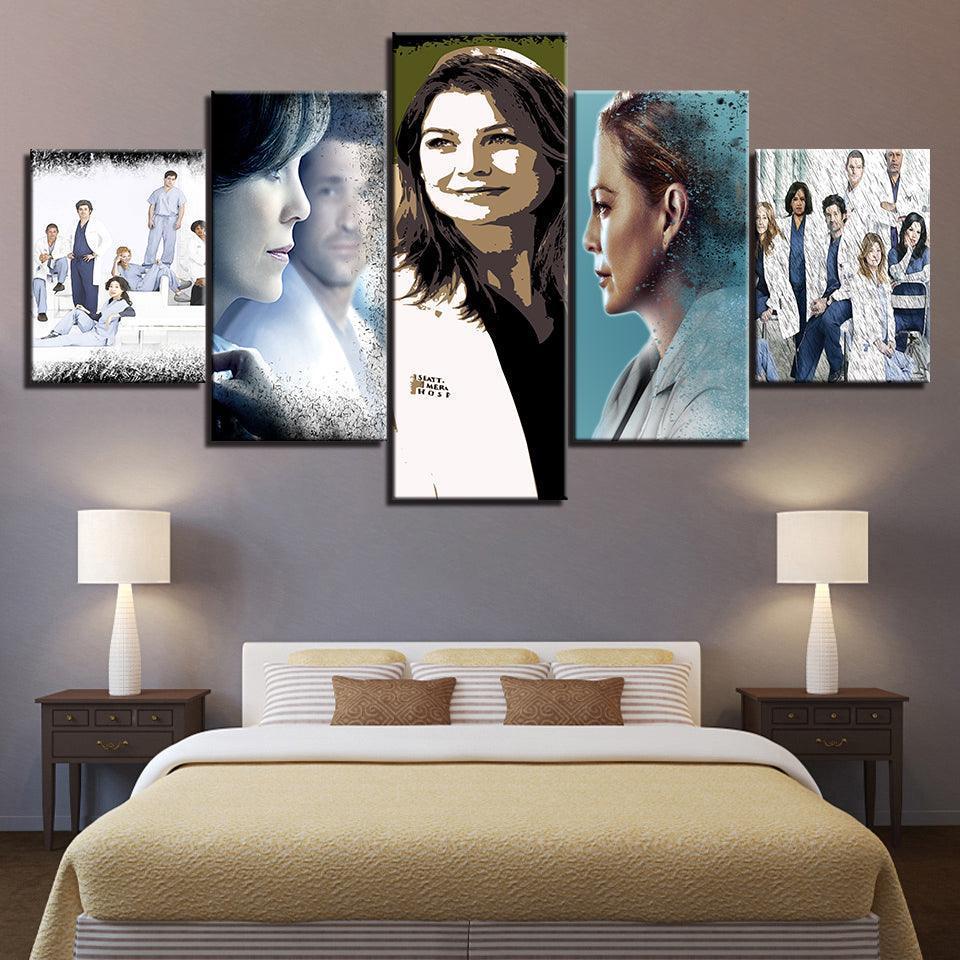 TV Series 5 Piece HD Multi Panel Canvas Wall Art-Original Frame