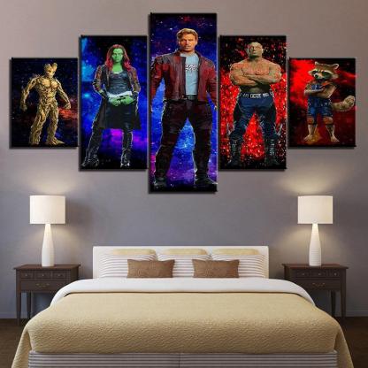 The Guardians Of The Galaxy Collection 5 Piece HD Multi Panel Canvas Wall Art Frame-Original Frame