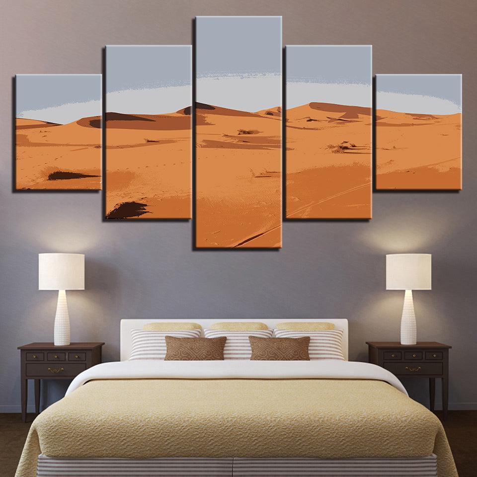 The Abstract Desert 5 Piece HD Multi Panel Canvas Wall Art Frame-Original Frame