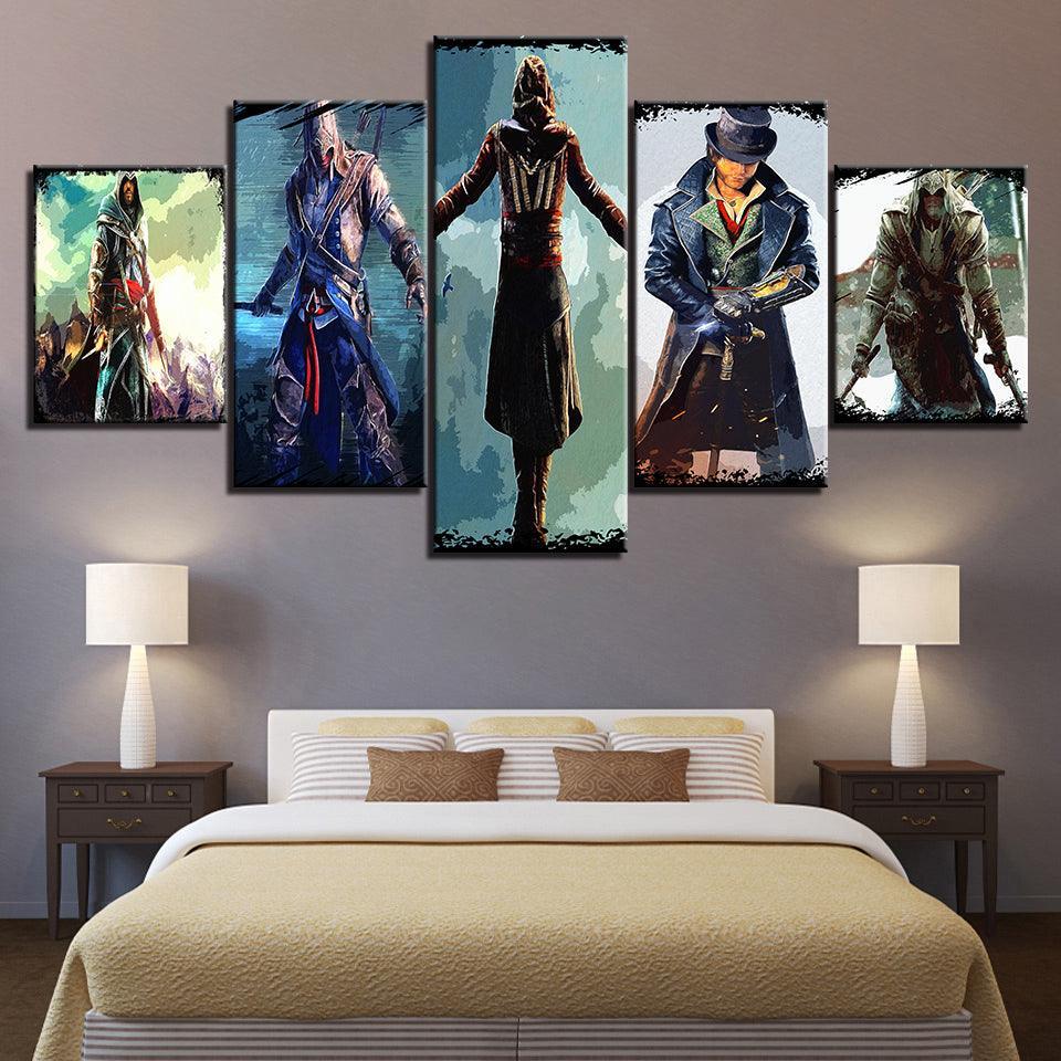 The Magical Punch Team 5 Piece HD Multi Panel Canvas Wall Art Frame-Original Frame