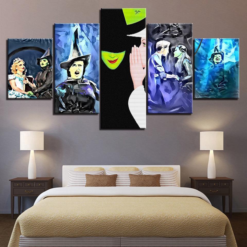 Wicked 5 Piece HD Multi Panel Canvas Wall Art Frame-Original Frame