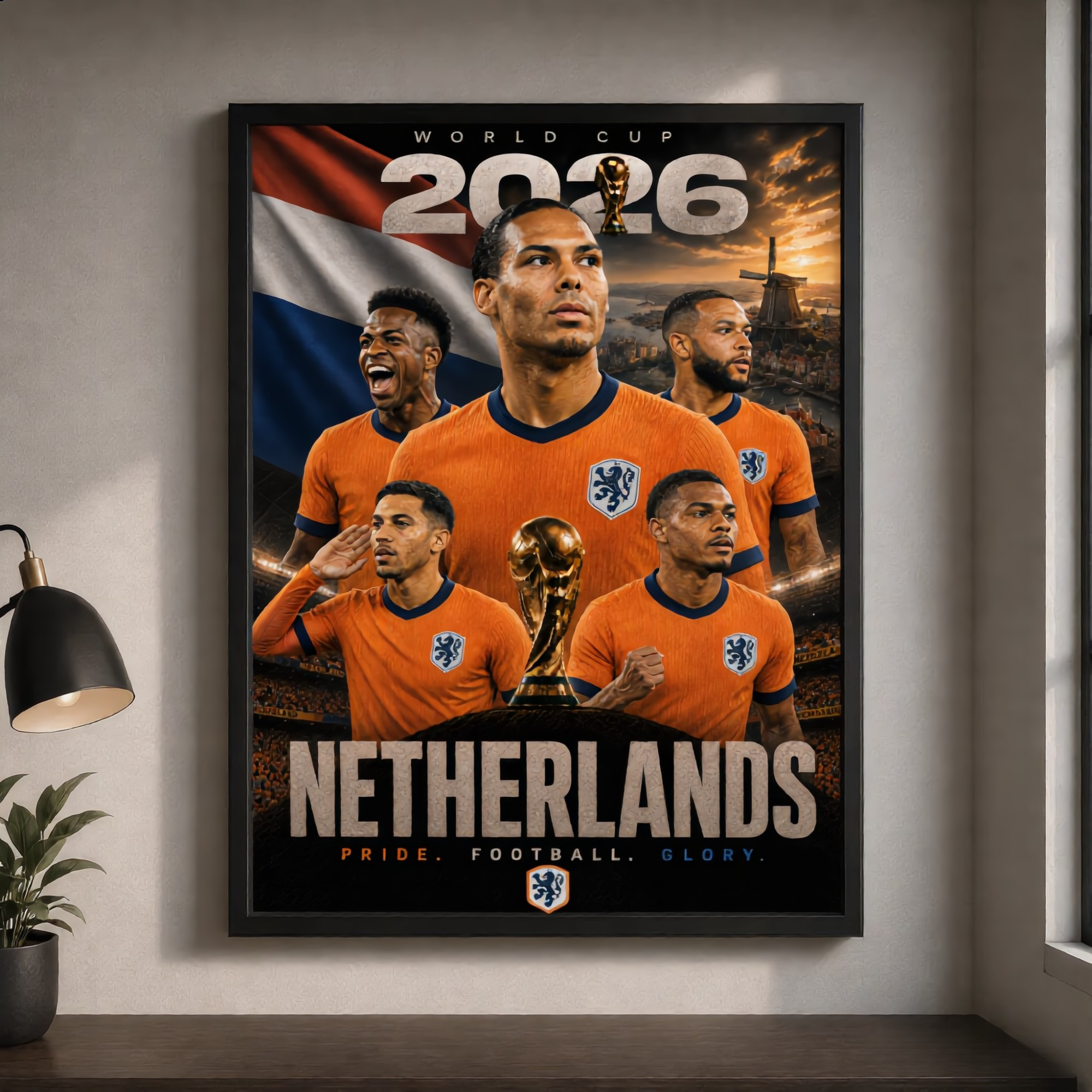 World Cup 2026 Netherlands Football Team Poster And Wall Frame