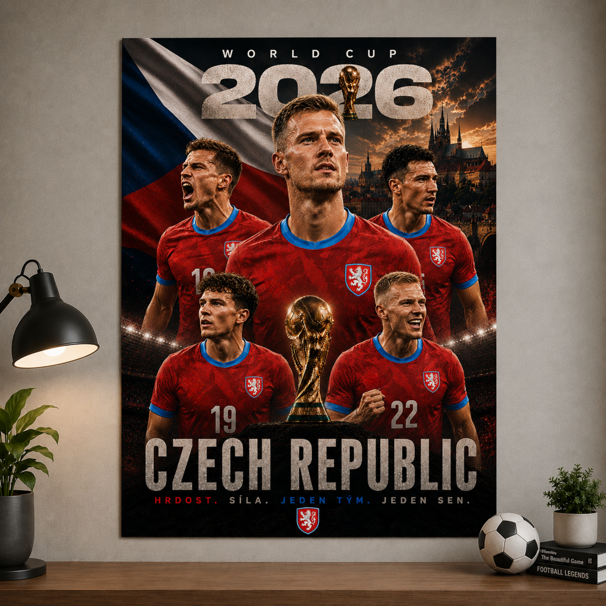 World Cup 2026 Czech Republic Football Team Poster And Wall Frame