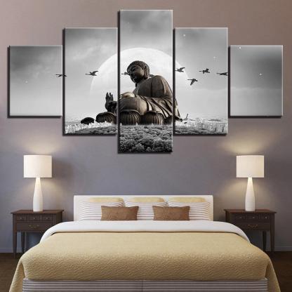 Serene Contemplation Multi-Panel Wall Art-Original Frame