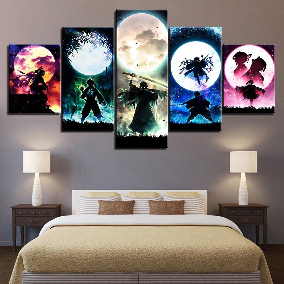 Demon Slayer HD Multi Panel Canvas Wall Art Frame-Original Frame