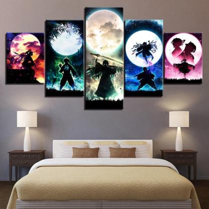 Demon Slayer HD Multi Panel Canvas Wall Art Frame-Original Frame