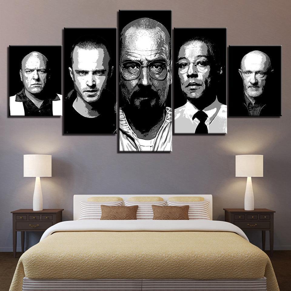 Breaking Bad 5 Piece HD Multi Panel Canvas Wall Art Frame-Original Frame