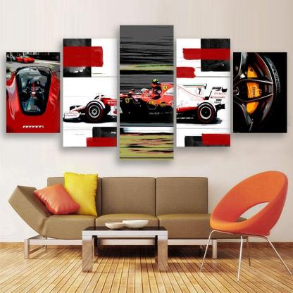 Cool Ferrari 5 Piece HD Multi Panel Canvas Wall Art Frame-Original Frame