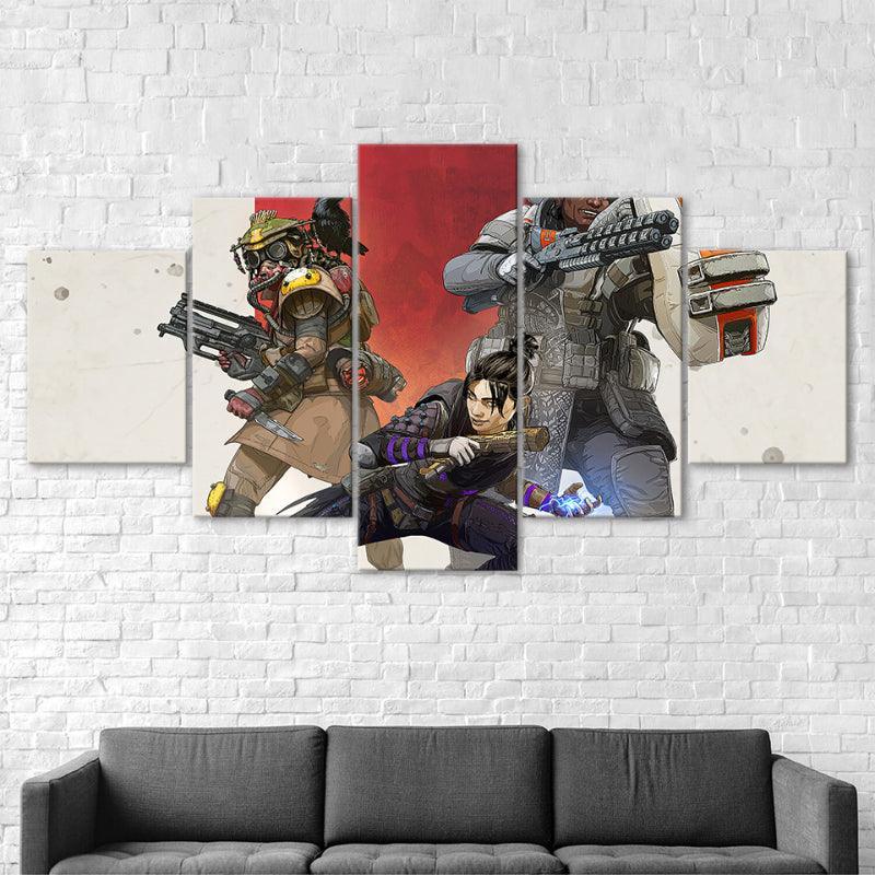 Multiplayer Battleground 5 Piece Wall Art Frame-Original Frame