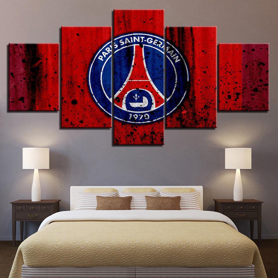 Paris Saint-Germain 5 Piece HD Multi Panel Canvas Wall Art Frame-Original Frame