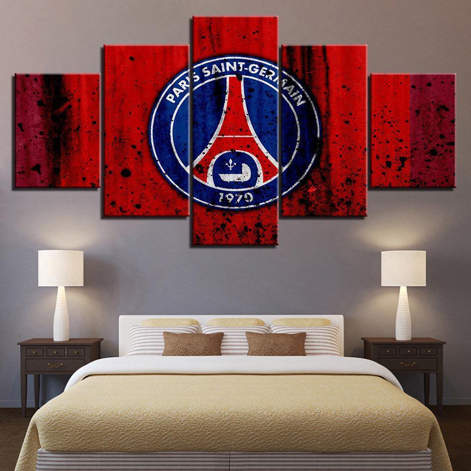 Paris Saint-Germain 5 Piece HD Multi Panel Canvas Wall Art Frame-Original Frame