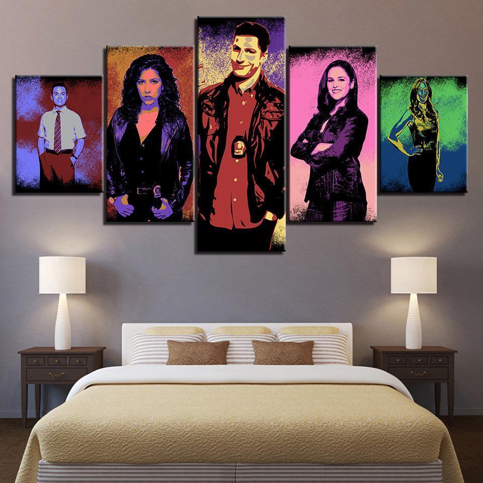 Brooklyn Nine-nine 5 Piece HD Multi Panel Canvas Wall Art Frame-Original Frame