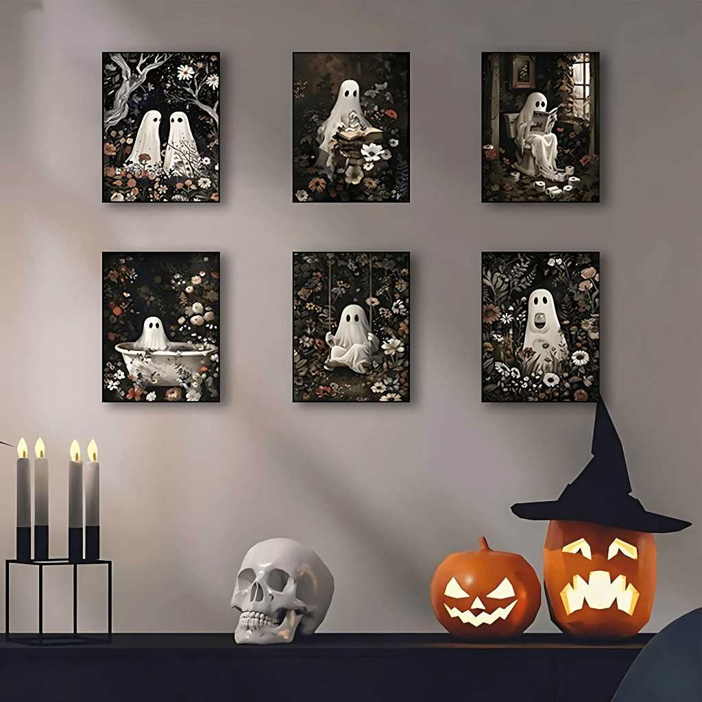 Vintage Landscape Gallery Wall Art Set-Original Frame